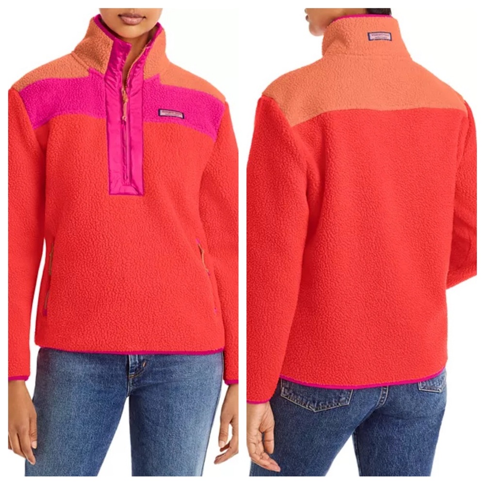 Vineyard Vines Pop Sherpa Half Zip Sweatshirt